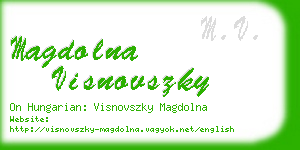 magdolna visnovszky business card